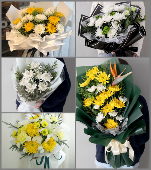 湖北武汉市新洲区阳逻街道奶牛村白事花束代送